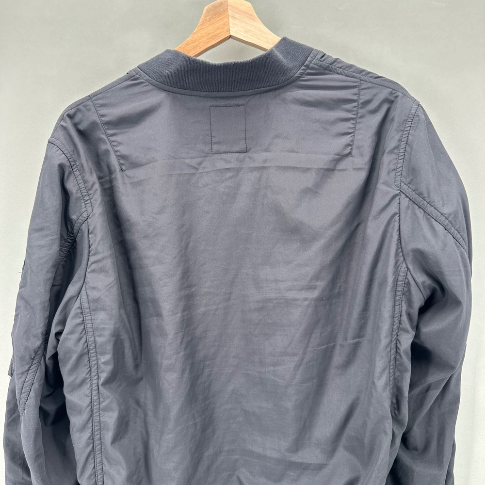 AZUL by moussy Black Bomber Jacket Mens Medium Lightweight Casual Travel Street - Picture 8 of 11